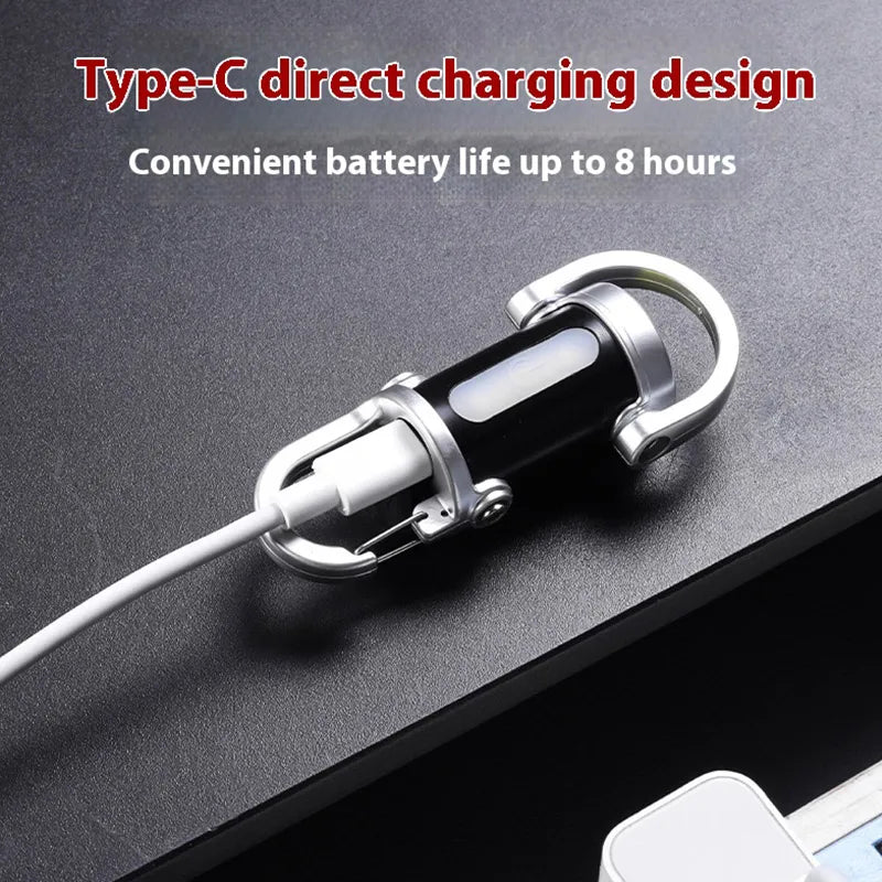 ESMARTER 800-Lumen EDC Keychain Flashlight – 7 Modes USB-C