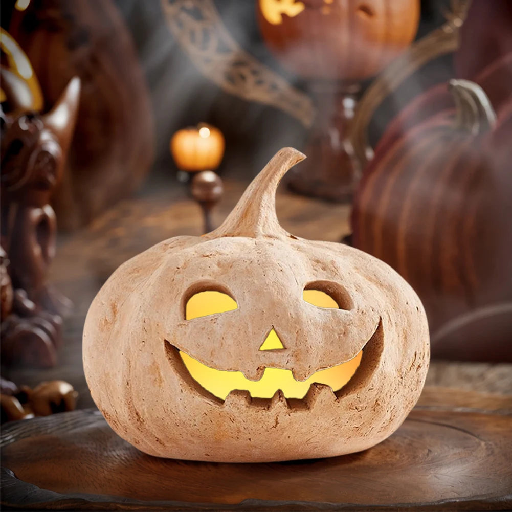 Light Up Halloween Decorations-resin Pumpkin Lantern Outdoor