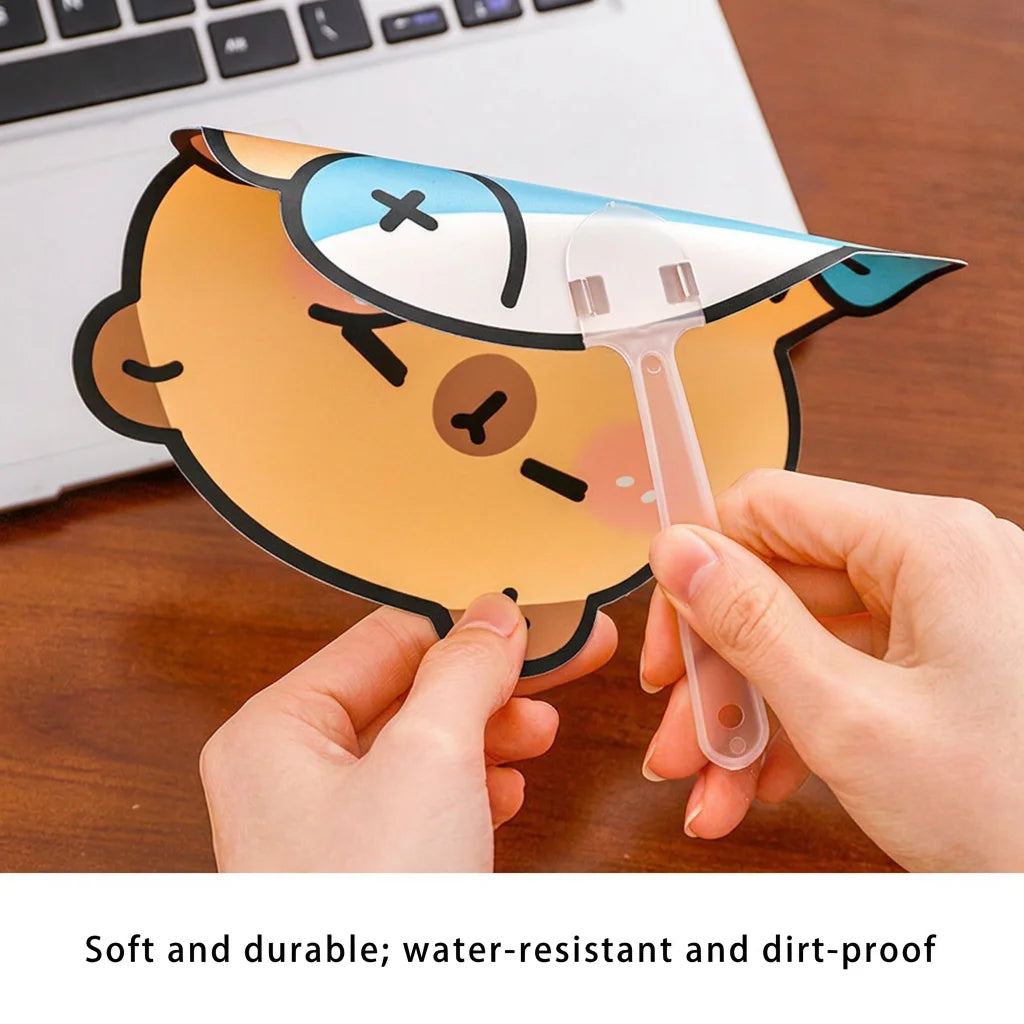 Cute Capybara Die-Cut Handheld Fan | Portable Kids Summer Fan Novelty Handheld Fan Zpaxo