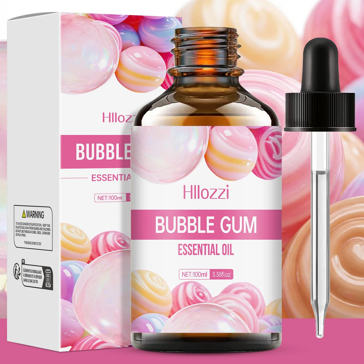 BUBBLE GUM ESSENTIAL OIL a high-quality moisturizing nourishing massage oil with a refreshing scent, suitable for all skin types Zpaxo 100ml BUBBLE GUM Other