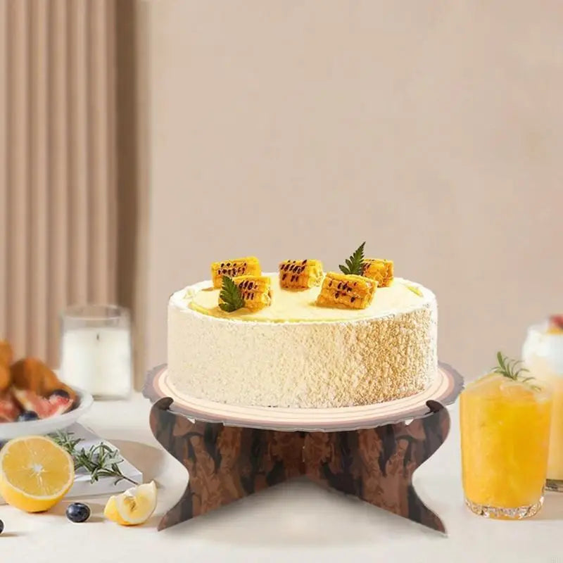 Sturdy Cake Rack Stand For Party And Wedding Decors Feature Natural Aesthetic Perfect For Cake and Dessert Zpaxo