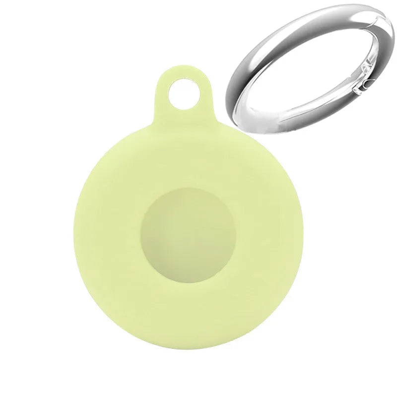 Waterproof Silicone Case Airtag Tracker Protective Cover Keychain Zpaxo Yellow