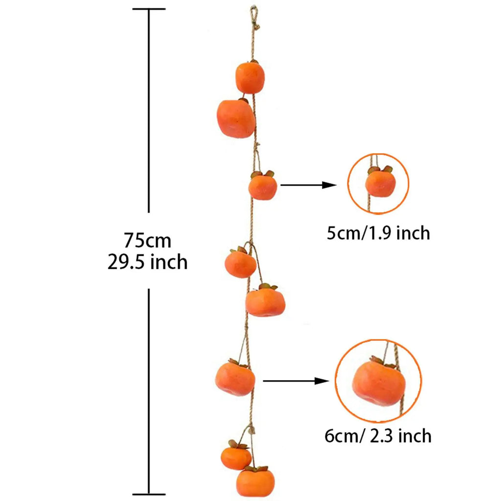 Persimmon String Reusable Decoration Gift Artificial Wreath Garland for Outdoor Bedrooms Living Rooms Front Door Porches Zpaxo
