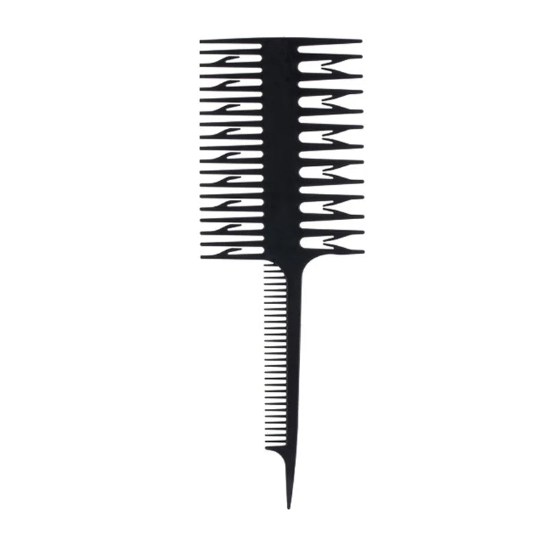 3 in1 Professional Hair Comb Hair Dyeing Highlight Brush Fish Wide Tooth Zone Comb Barber Hairdressing Salon Hair Styling Tool Zpaxo Black