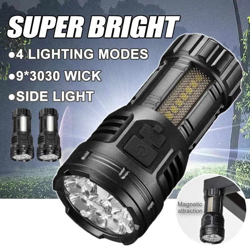 Mini Rechargeable LED Flashlight with COB Side Light | 350+ Lm