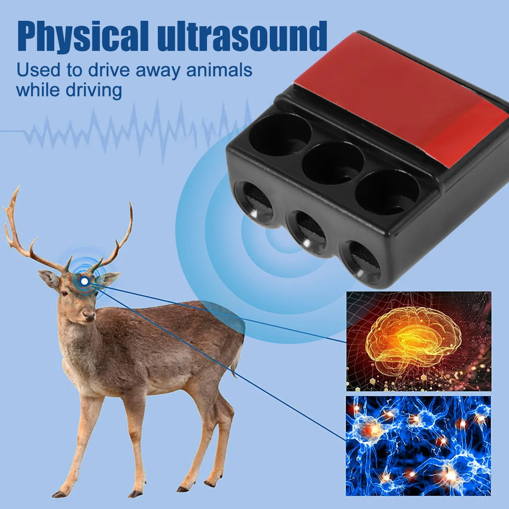 4Pcs Car Ultrasonic Physical Sirens Warning Whistle Device Animal Repelling Outdoor Safety Mini Motorcycle Attachment Save Deer Zpaxo