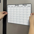 Stylish Magnetic Dry Erase Calendar - Versatile Monthly Planner for Refrigerator - Easy Kitchen Organization & Decor Zpaxo WHITE