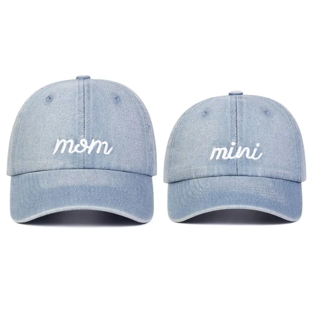 Fashion Washed Cotton MAMA MINI Embroidery Caps Adjustable Breathable Baseball Cap Vintage Outdoor Sunscreen Hats Zpaxo