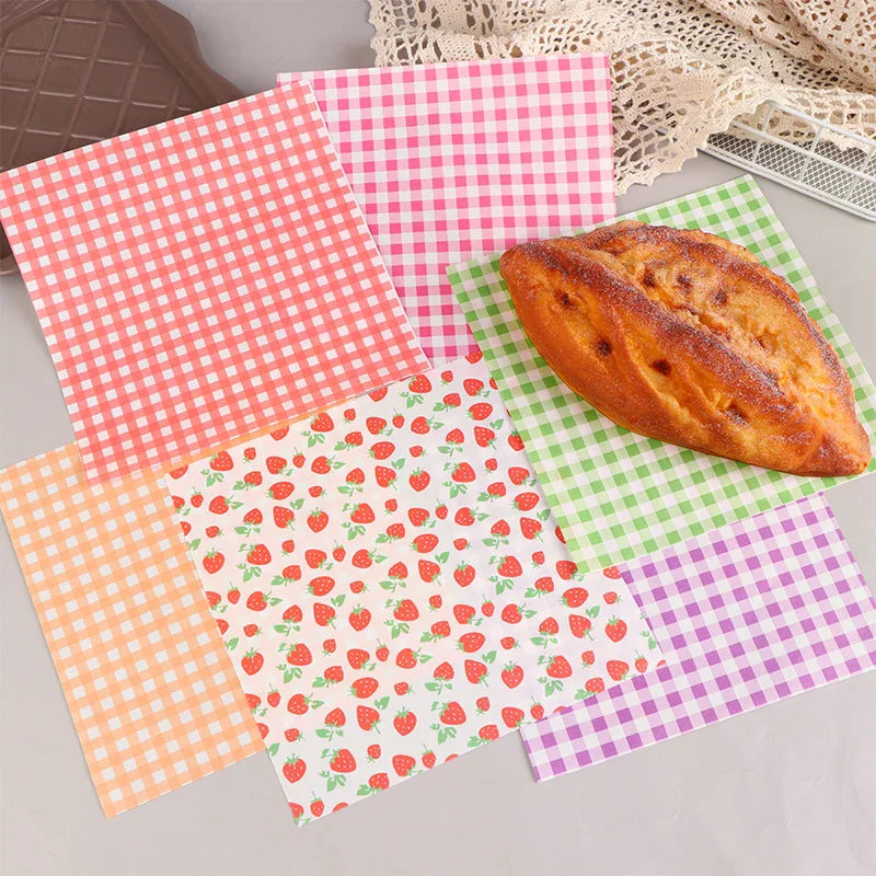Food Waxed Paper Oil-proof Wax Bread Sandwich Burger Fries Macarons Zpaxo