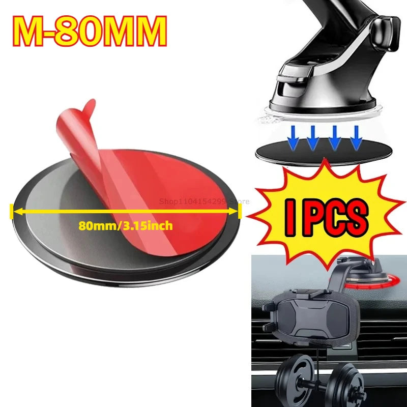 70/80mm Double-Sided Adhesive Pads Dashboard Mounting Disk Set for Car Dash Cam GPS Holders Suction Cup Phone Holder Stands Zpaxo L-80MM-1PCS