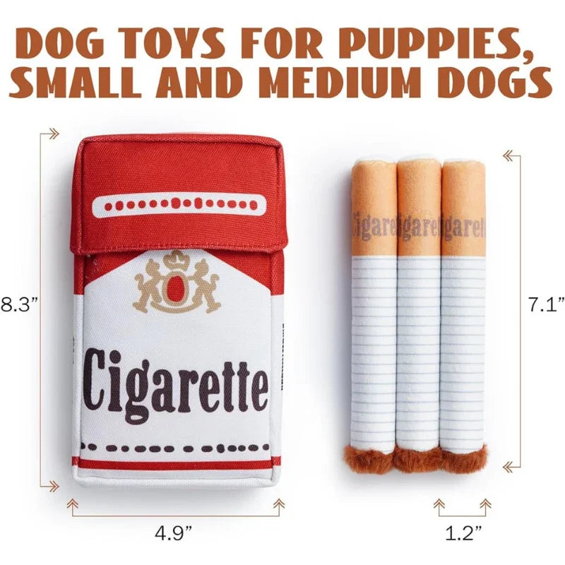 Funny Interactive Plush Dog Toy Creative Cigarette Design Giggling Chewing Toy for Playtime Perfect Gift for Dogs Zpaxo