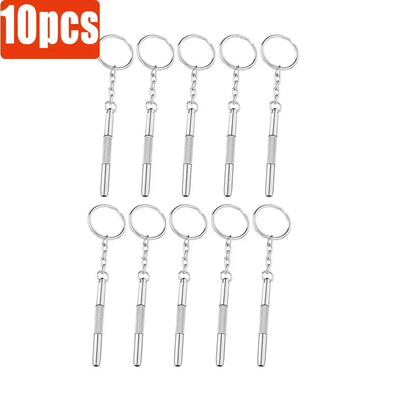 Precision Eyeglass & Watch Screwdriver Repair Kit + Keychain