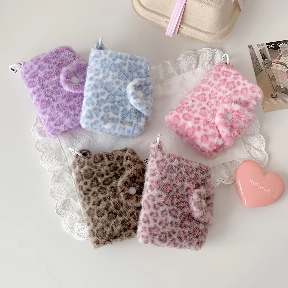 Girly Leopard Print Women's Coin Purse Card Holder Instagram-style