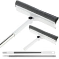 53 Inch Window Cleaner 2-in-1 Sponge Squeegee & Scrubber 180-Degree Rotatable Window with Extendable Outdoor For Glass Mirror Zpaxo SET1
