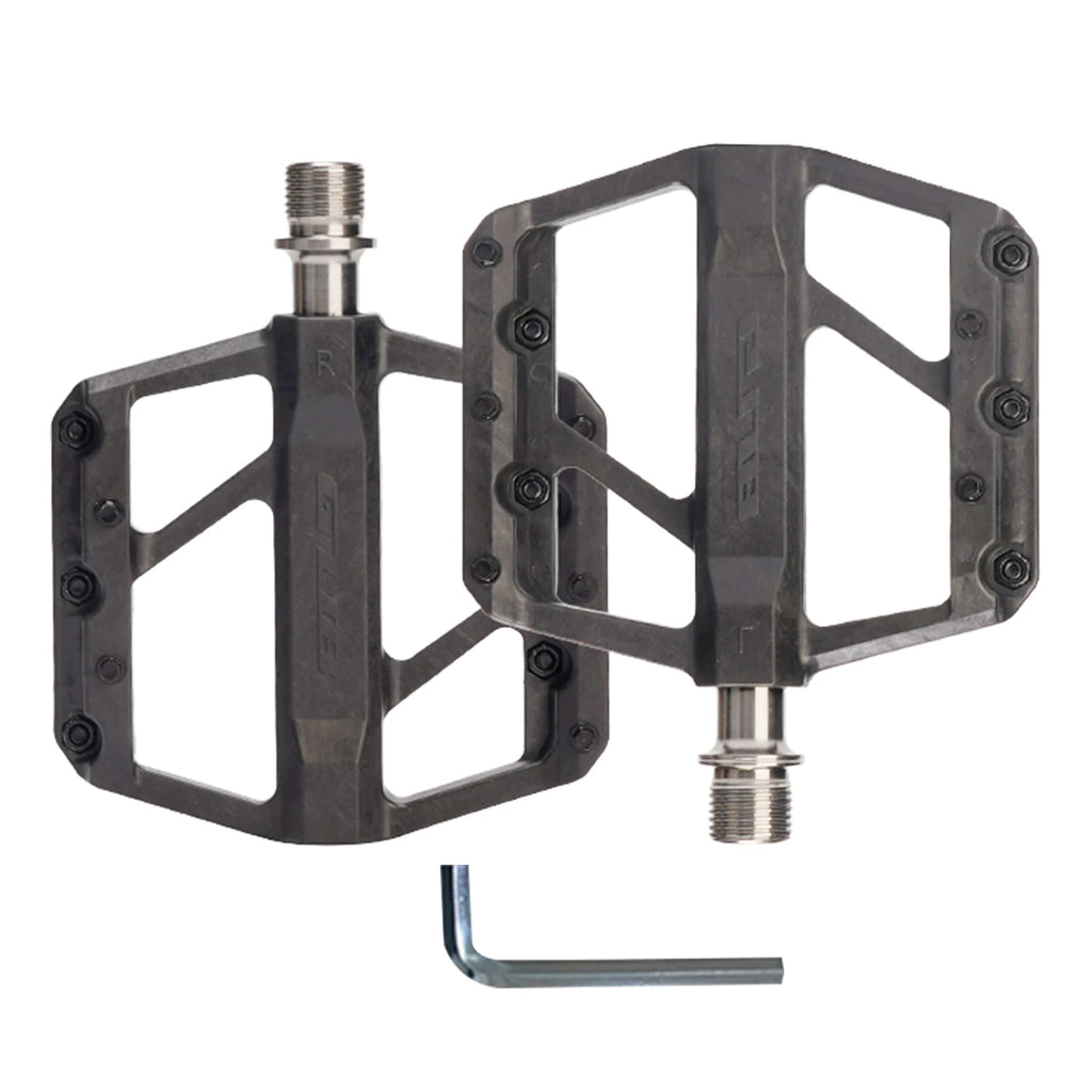 1 Pair Ultralight Mountain Bike Pedals 3 Bearings Titanium Shaft Flat