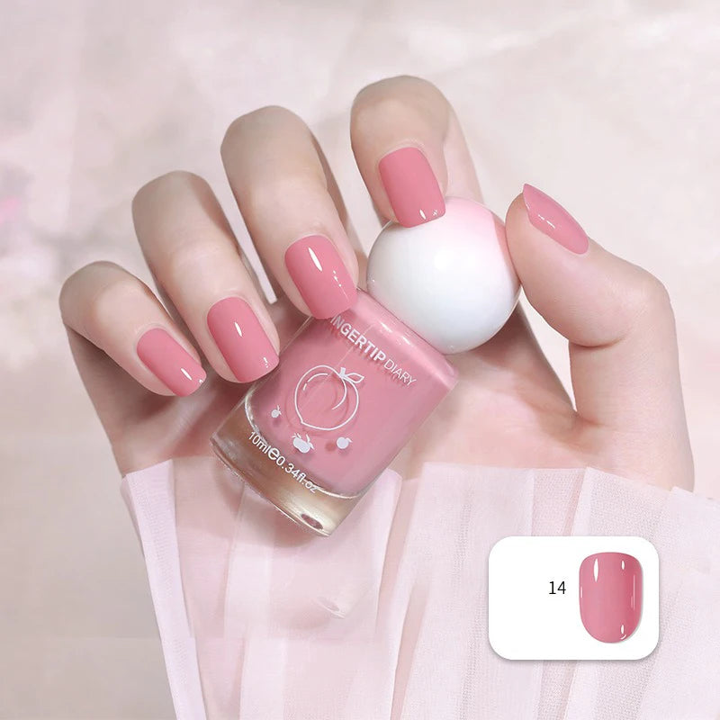No-bake Nail Polish Polarized Nude Nails Art Tearable Quick Dry