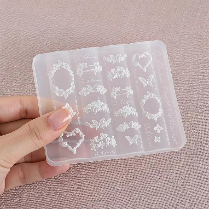 3D Bowknot Silicone Nail Mold Heat Resistant Mixed Shape DIY Manicure Zpaxo