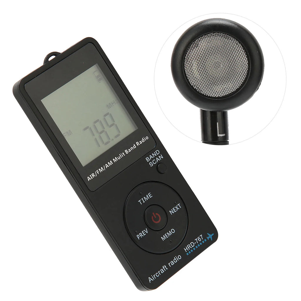HRD 767 Portable Radio Aircraft Band Automatic Power Off FM AM AIR