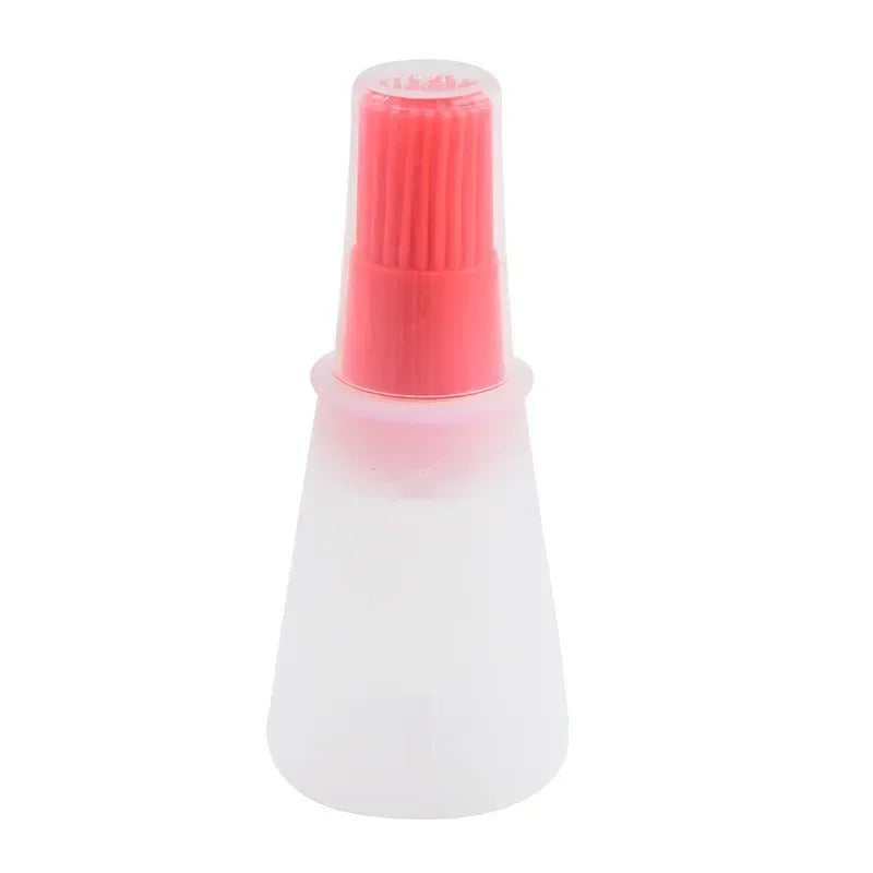 Silicone Oil Basting Brush with Lid – BBQ, Baking & Cooking Silicone Basting Brush Zpaxo Red-1Pcs