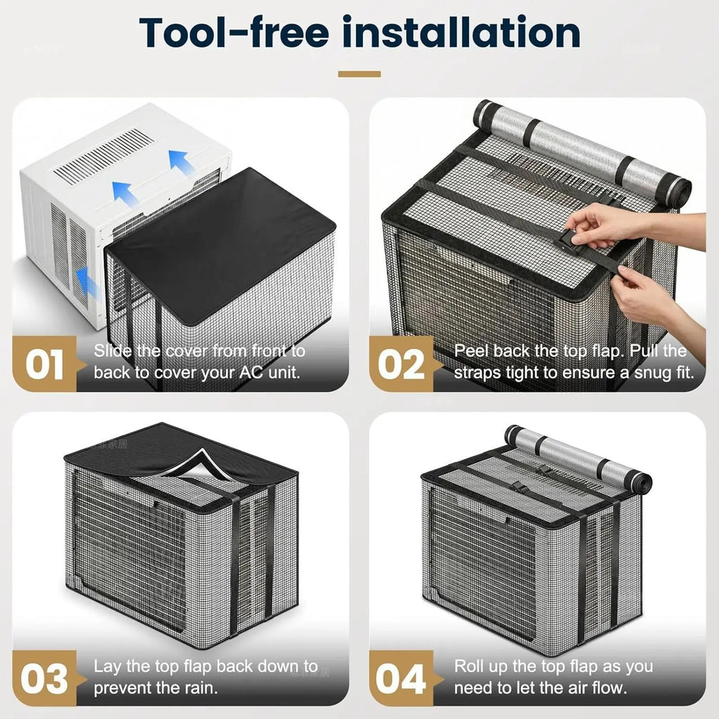 Air Conditioner Covers Outside Mesh Protector Water-absorbing Pad