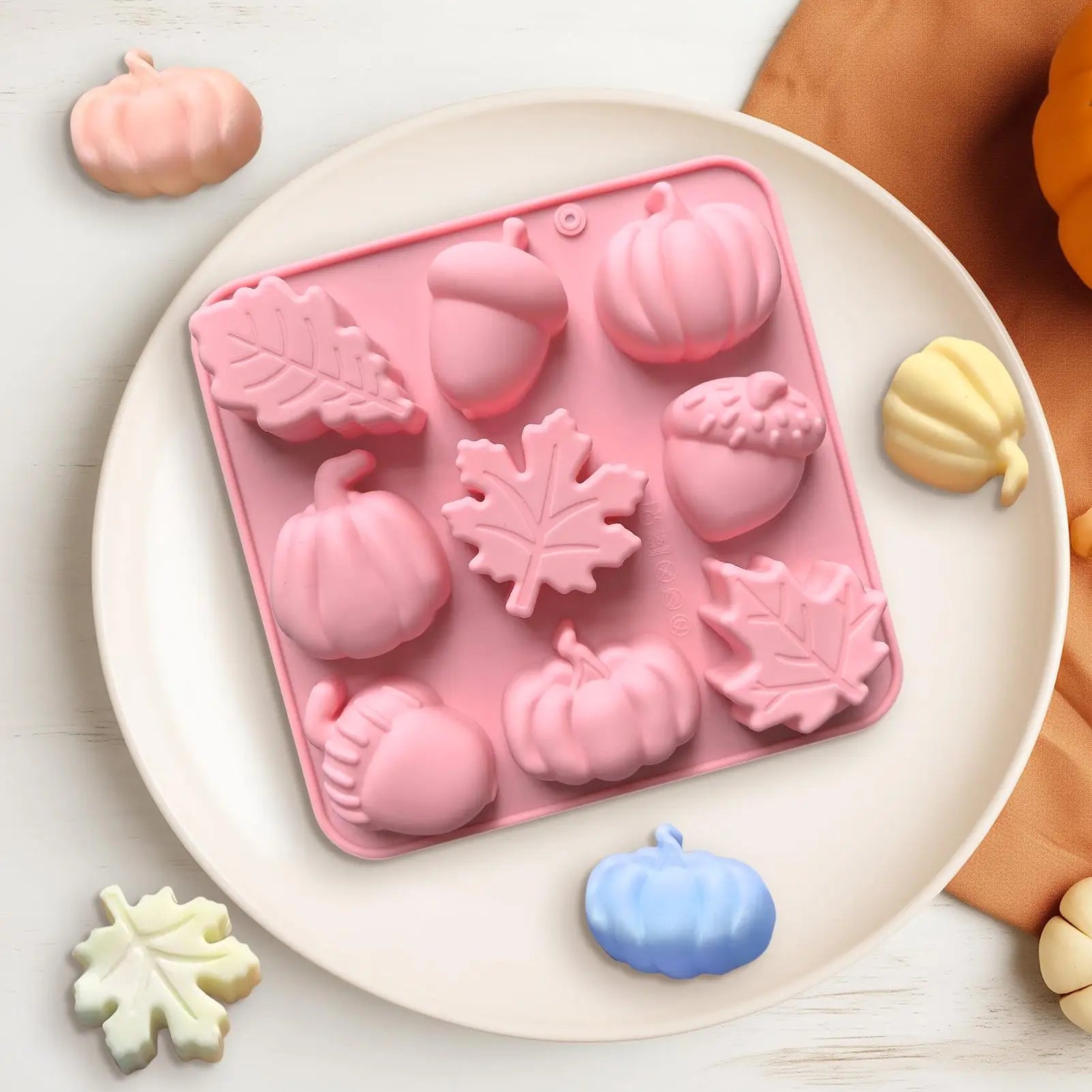 Pumpkin Silicone Mold – Autumn Baking, Resin & Candle Craft Silicone Craft Mold Zpaxo