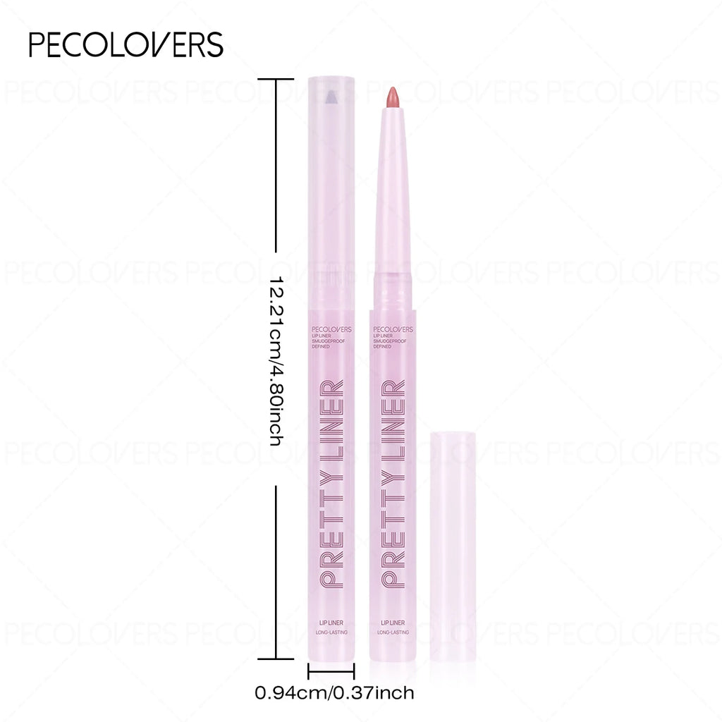 1PC 24-Hour Waterproof Lip Liner Pencil - Long-Lasting Matte Lip Outline, Auto-Twist Tube for Application,Suitable for Beginners Zpaxo