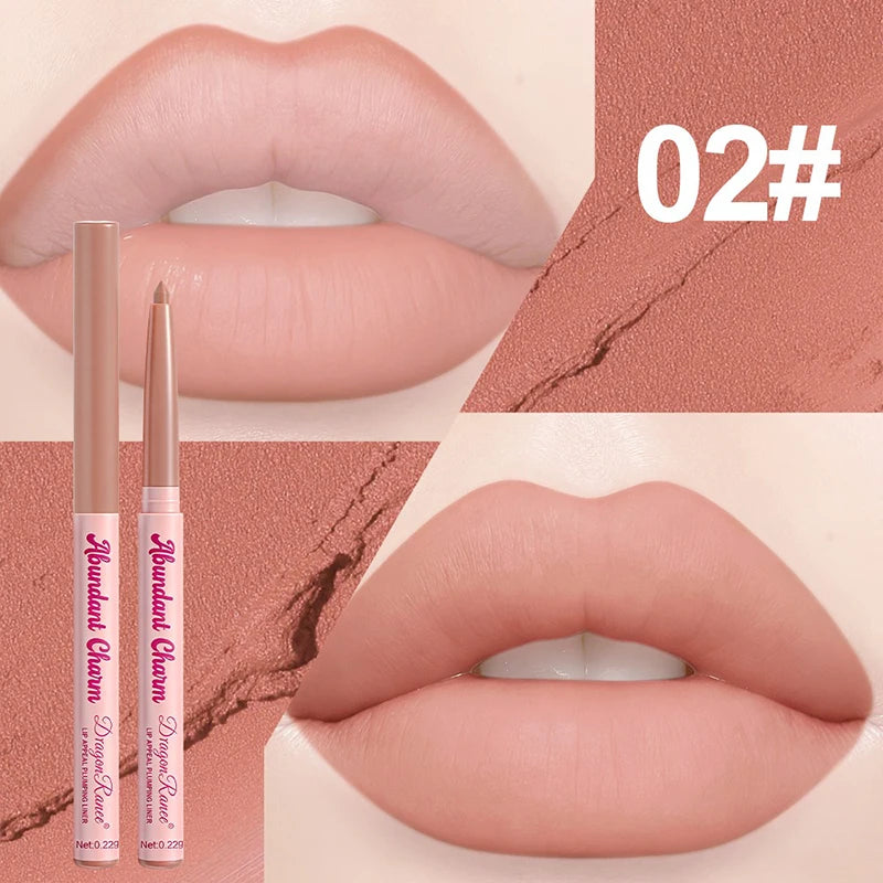 Matte Lip Liner Pen Long-Lasting Waterproof Sweatproof Easy Coloring Lipstick Pencil Lip Contour Outline Makeup Lipliner Crayon Zpaxo 02