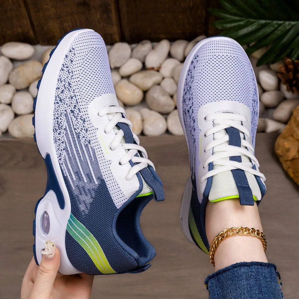 Women's Casual Running Shoes Breathable Knitted Upgraded Version Zpaxo 41 blue