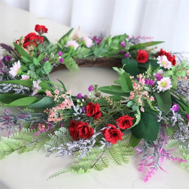 Premium Faux Plant Wreath Flower Design Functional Indoors Outdoor