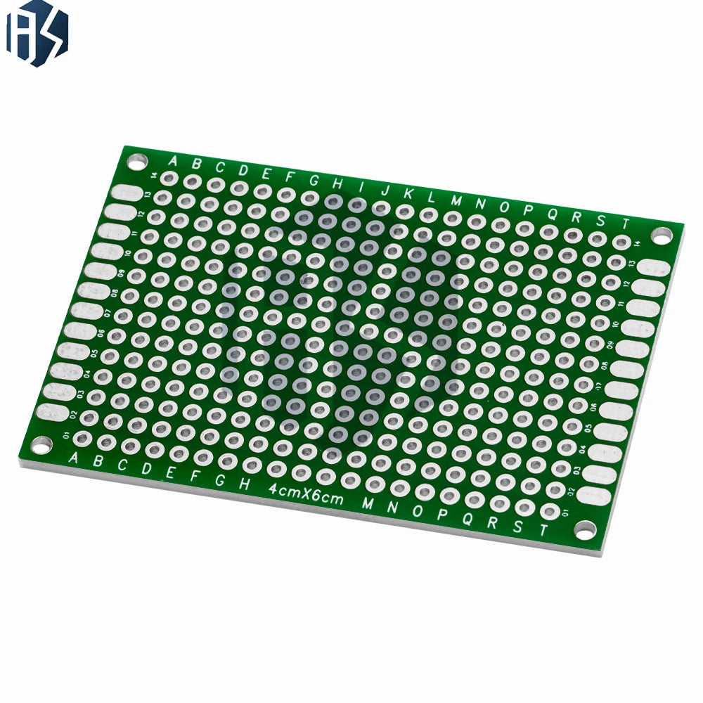 4 Pack Multi-Size Double Sided Copper FR4 PCB Board, Solderable Fiberglass Prototype Circuit Boards Zpaxo