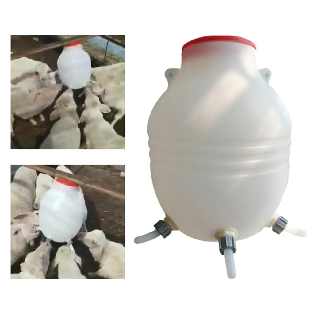 Thickened Large Capacity Lamb Feeder Milk Bottle Sheep Feeding 6 Nipples Animal Dog Poultry Livestock Feeding Pot Supplies Zpaxo