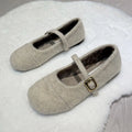Fur Lining Women Flats Shoes Comfort Round Toe Soft Sole Outdoor Warm