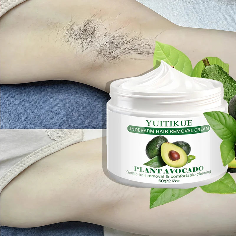 YUITIKUE Avocado Hair Removal Cream – Natural & Gentle Hair Removal Cream Zpaxo