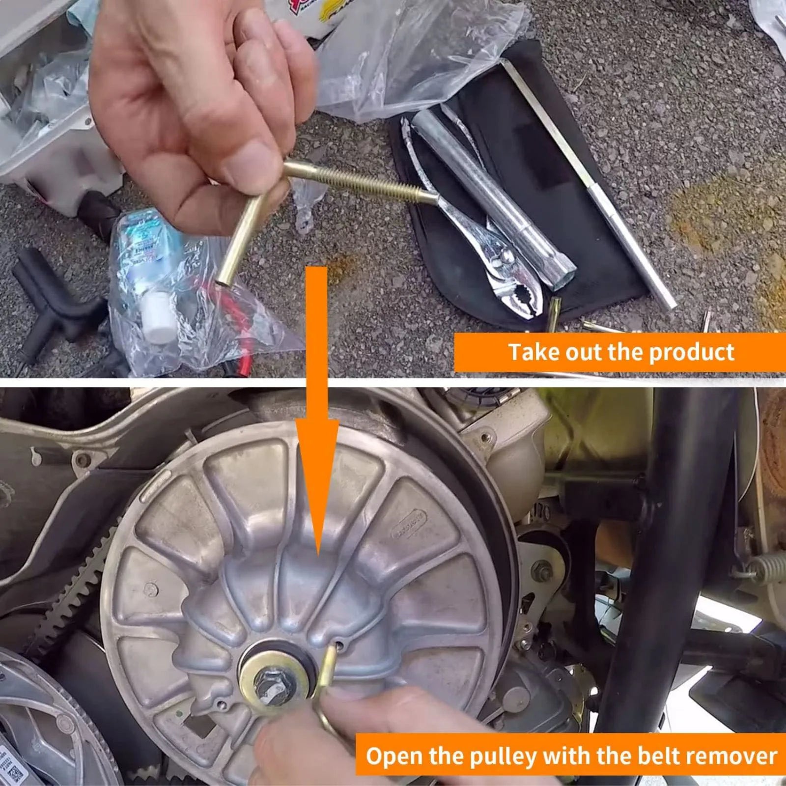 Vehicle Metal Clutch Drive Belt Removal Tool Replace Polaris RZR
