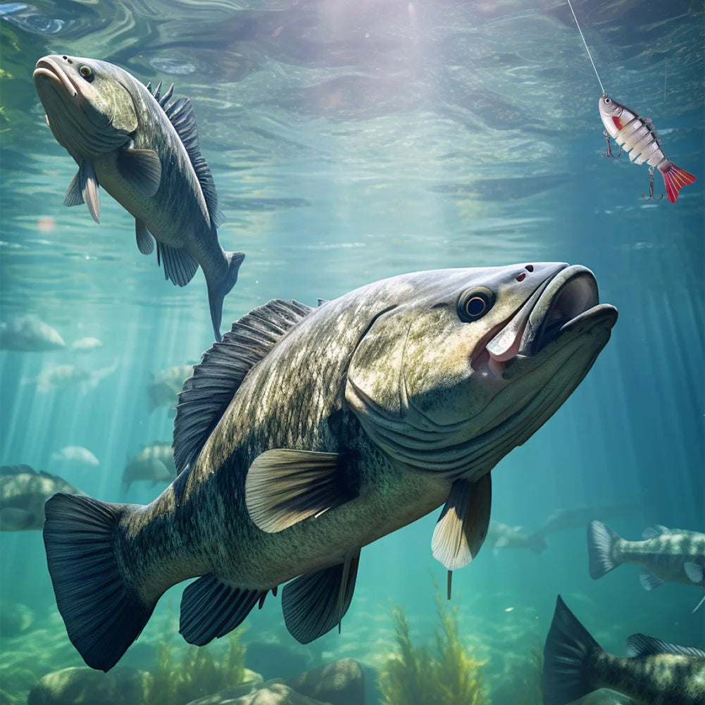 Sinking Wobblers Fishing Lures Lifelike Multi Jointed Swimbait