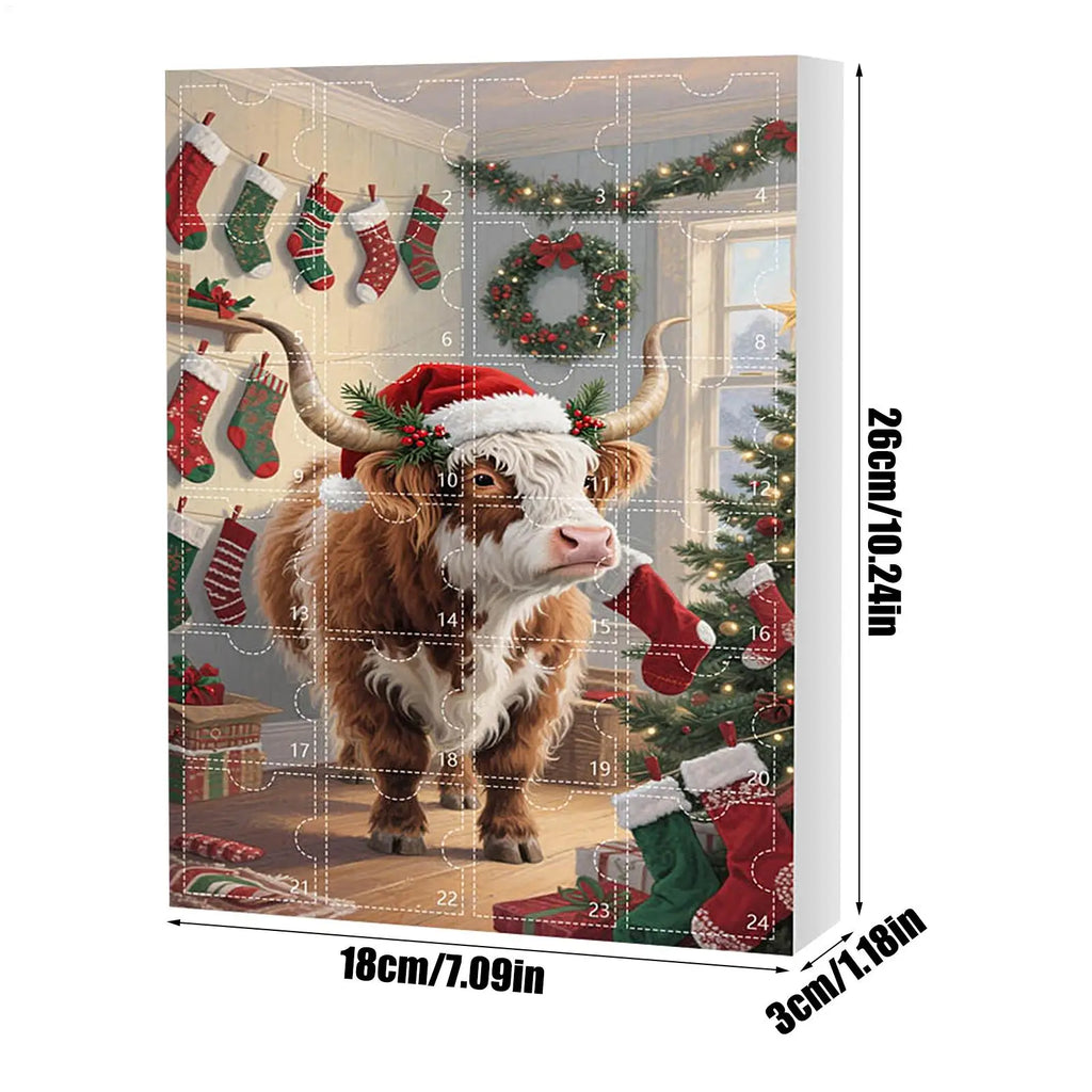 2025 Christmas Advent Calendar 24 Days Countdown 2D Acrylic Highland