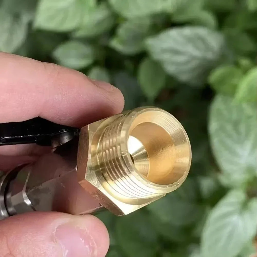 1/4" Quick Connector High Pressure Washer Ball Valve Kit Brass 4500 PSI Power Washer Hose Switch Heavy-Duty M22 14mm Zpaxo