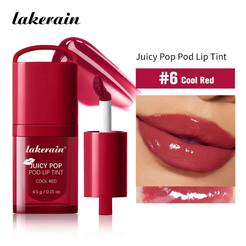 Glossy Mirror Lip Oil – Hydrating Plumping Tinted Lip Glaze Tinted Lip Oil Zpaxo 6 Cool Red