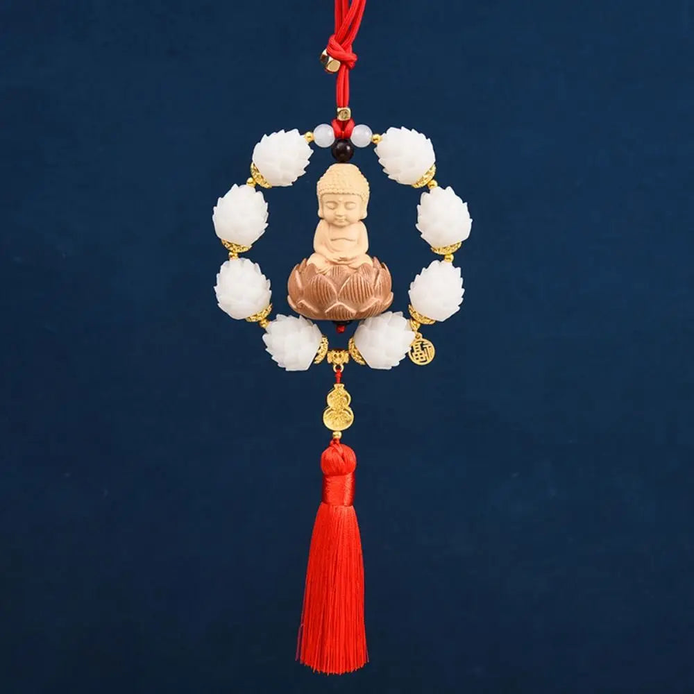 High-grade Circle Lotus Car Pendant Exquisite Good Luck Hanging Zpaxo