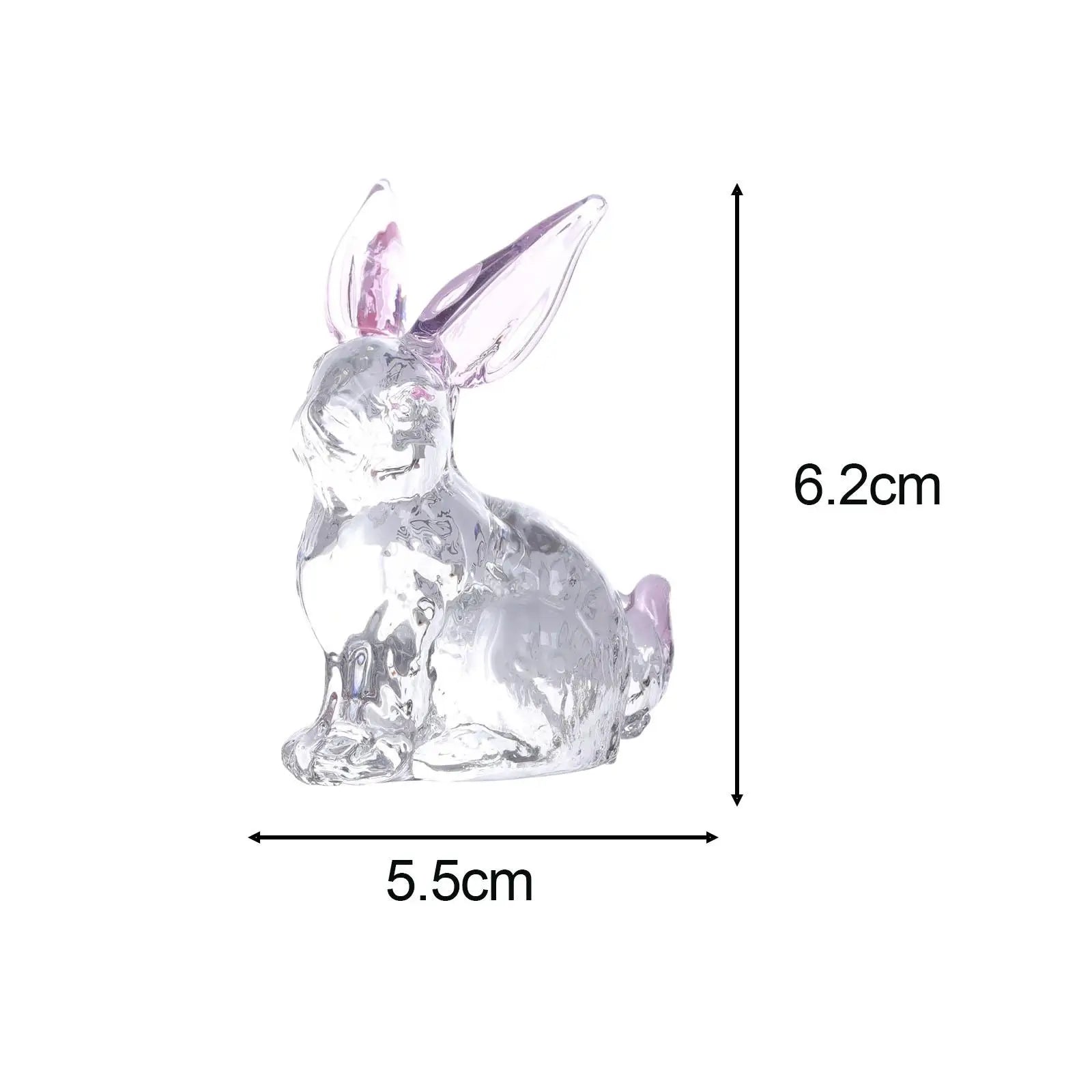 Easter Rabbit Figurine Animal Sculpture Bunny Statue Mini Decorative Figurine Tabletop Ornament for Bedroom Birthday Gift Zpaxo