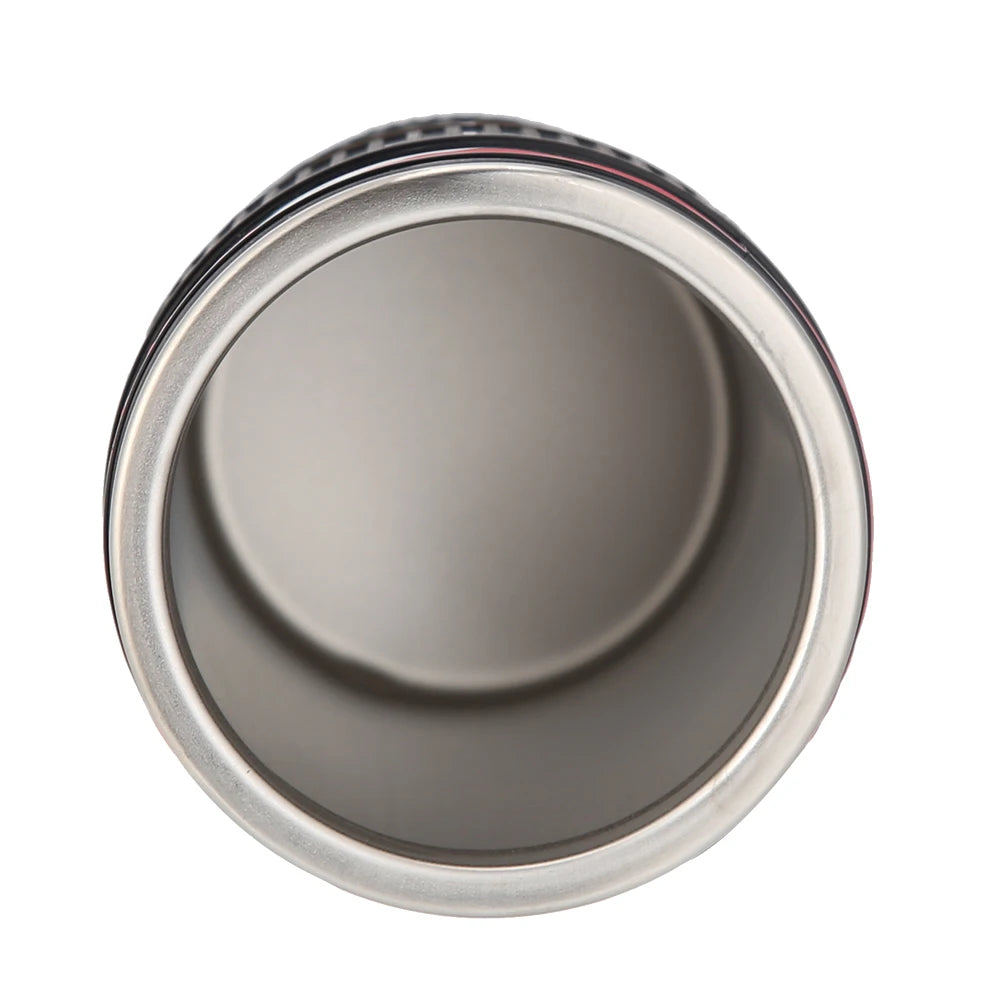 Stainless Steel Coffee Tea Mug Camera Lens Shaped Water Cup Lid Gifts Zpaxo
