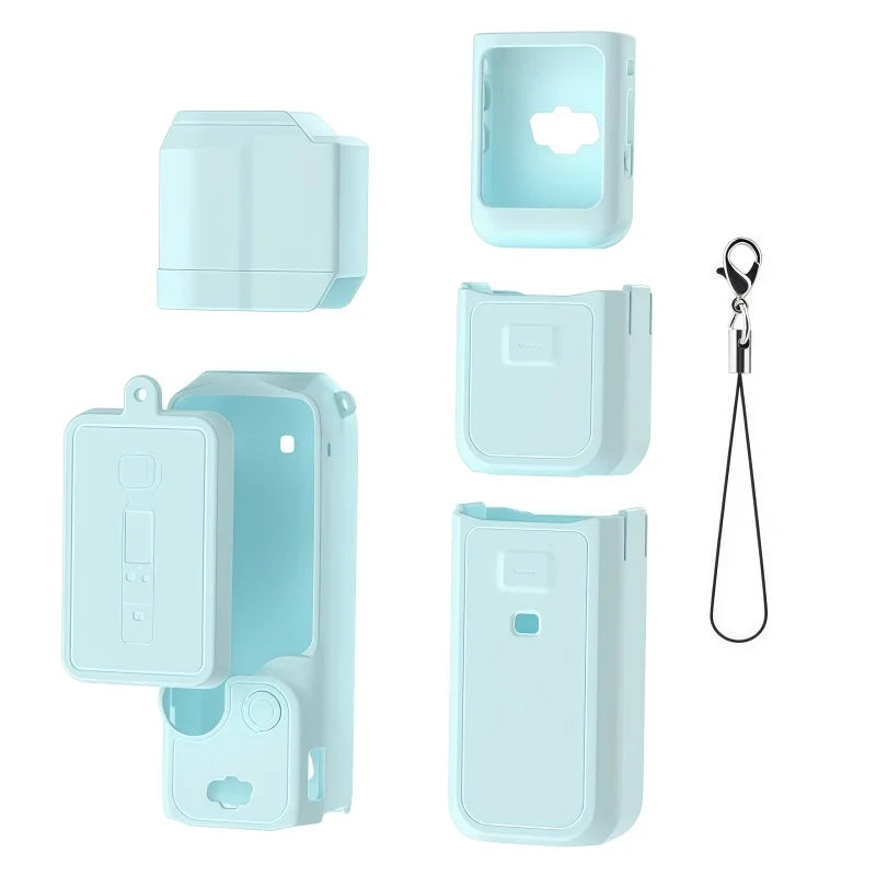 2026 DJI OSMO Pocket3 Silicone Case Anti-scratch Lens Cover Zpaxo Blue-B For Pocket 3
