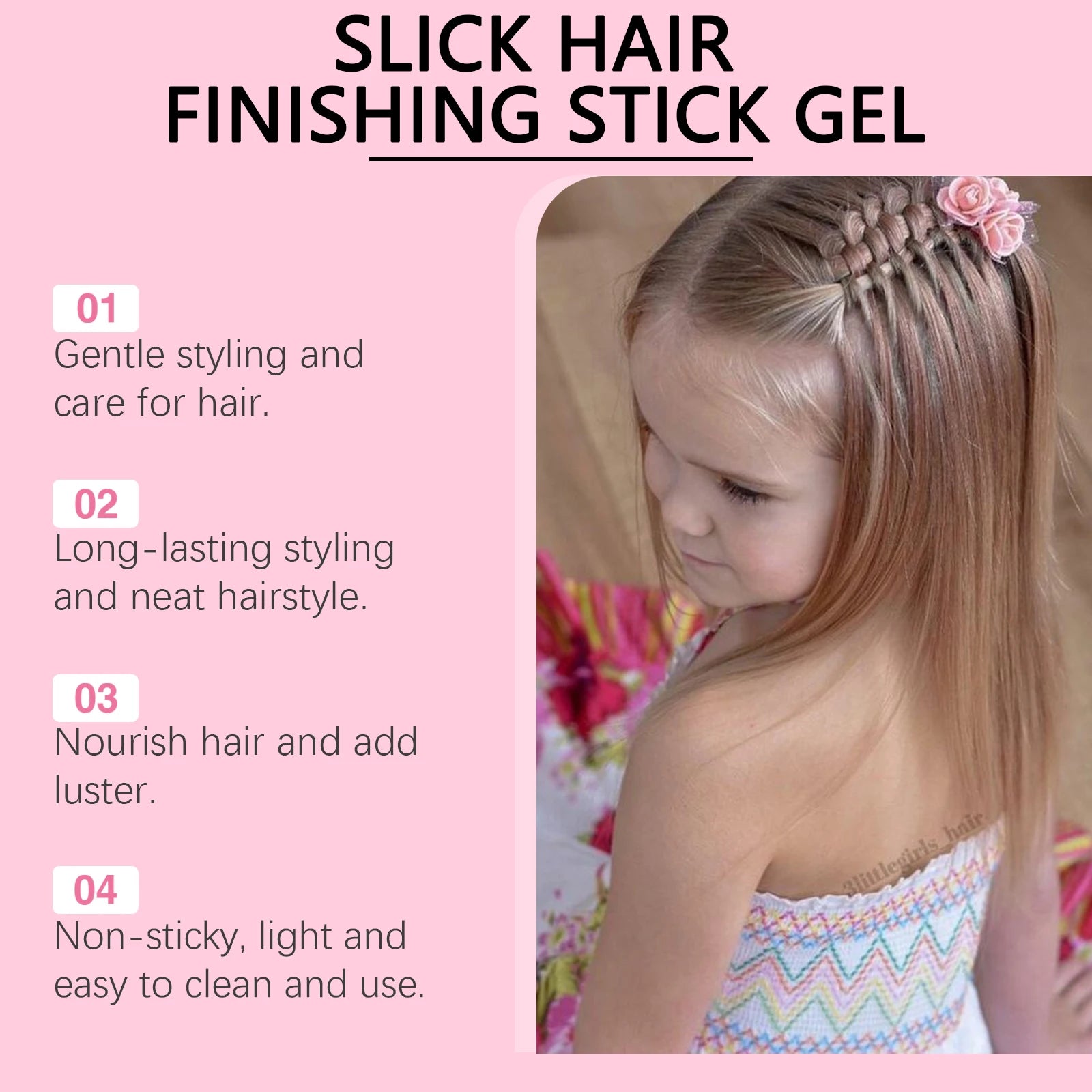 Wiieey Children's Broken Hair Finishing Cream Hair Smoothing Liquid Cream Rapid Fixed Hair Gel Not Greasy Hair Dryness Styling Zpaxo