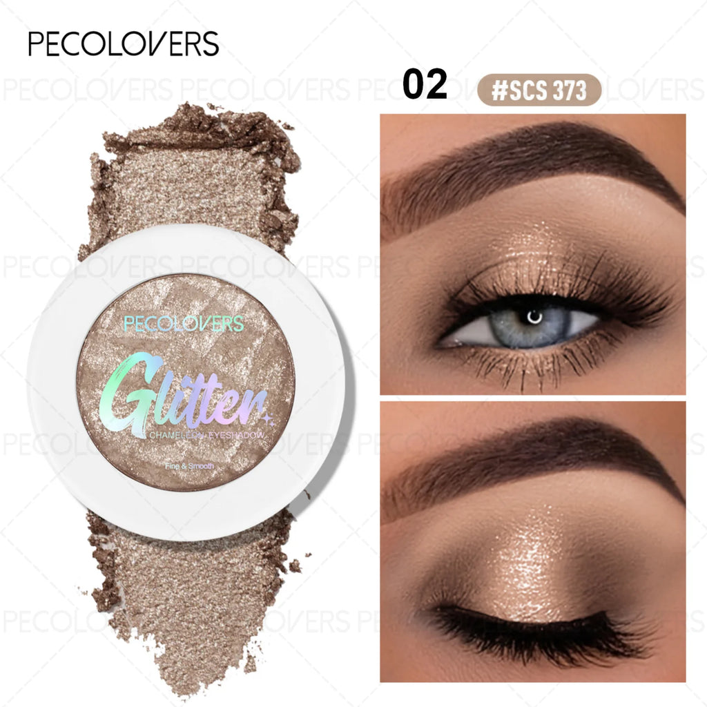 1PC Chameleon Eyeshadow Powder - Vibrant Pink Highlighter, Mashed Potato Texture, Long-Lasting Shimmer Zpaxo 02