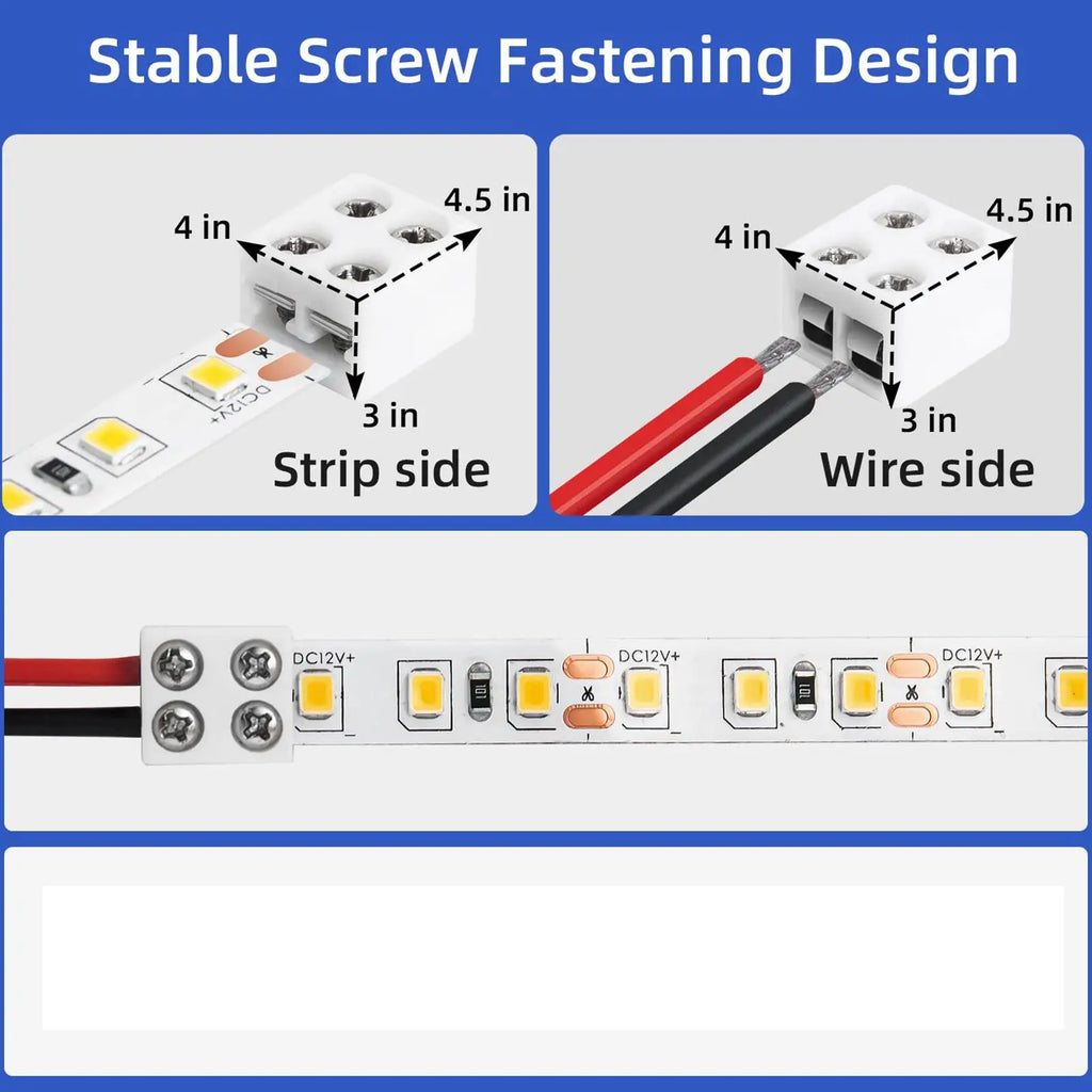 LED Light Strip Connectors Sturdy Connector User-friendly Connecting