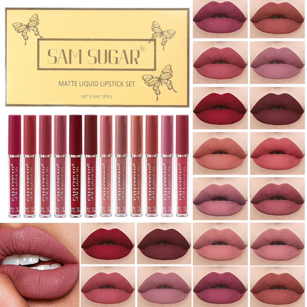 Velvet Matte Lip Waterproof Smudge-proof Smooth Application