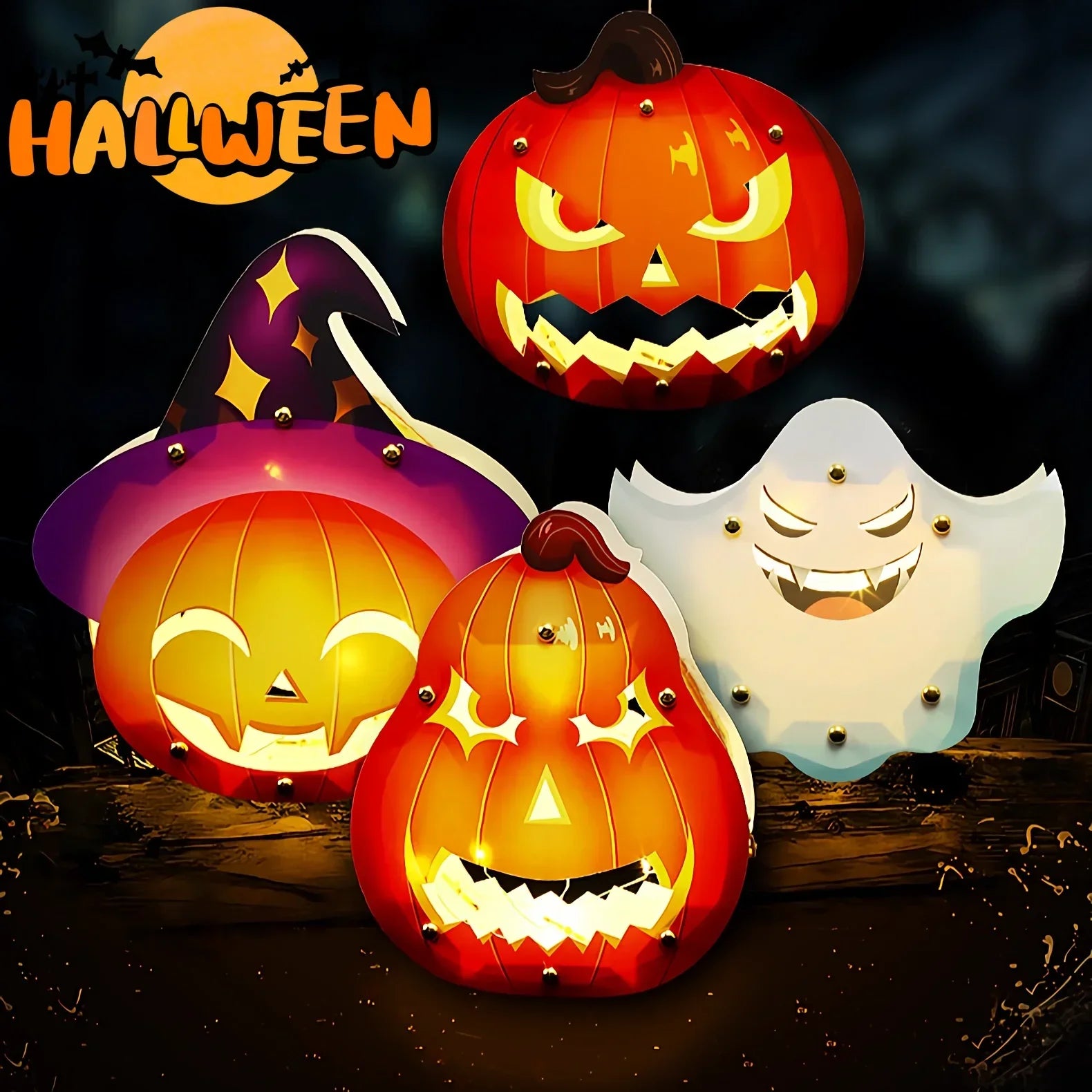 Halloween Pumpkin Lantern DIY Glowing Craft Kids Preschool Classroom