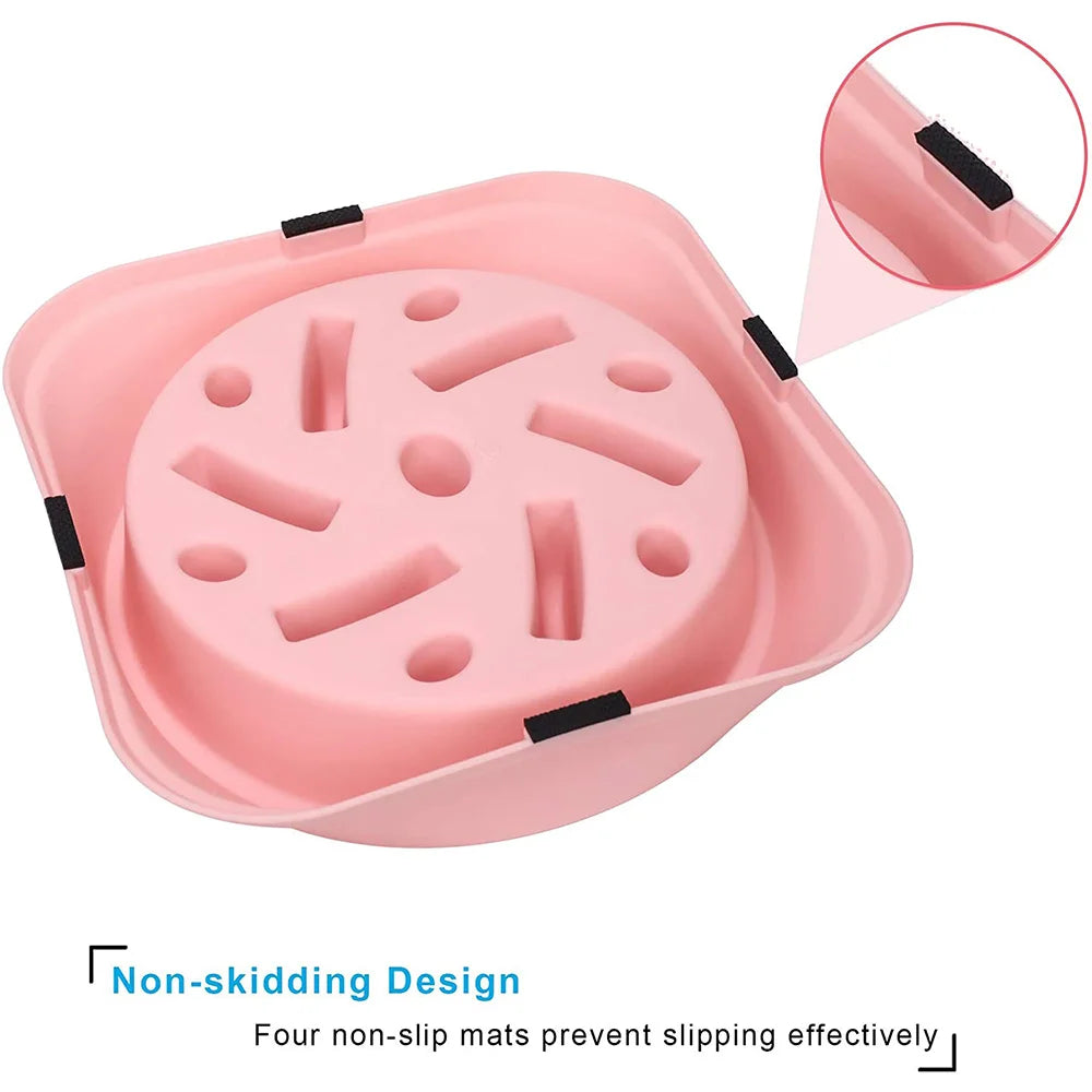 Pet Dog Slow Feeder Bowl Non Slip Puzzle Anti-gulping Slower Food Zpaxo