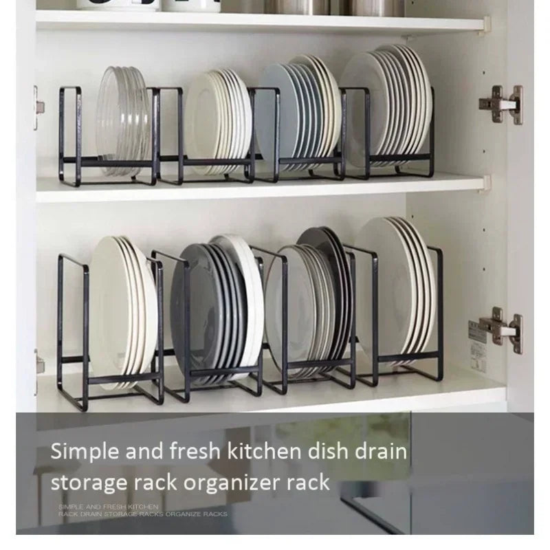 Layered Dish Rack – Countertop & Cabinet Plate Storage Organizer Dish Storage Rack Zpaxo