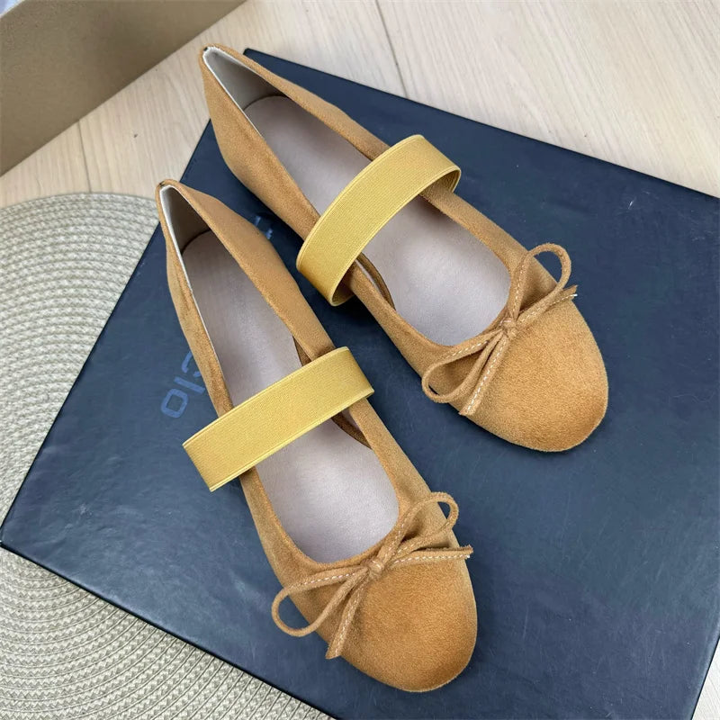 Retro Shallow Flat Shoes for Women 2025 New Spring Autumn Flat Ballet Skirt Mary Jane Shoes Loafers Women zapatillas mujer Zpaxo 6 36